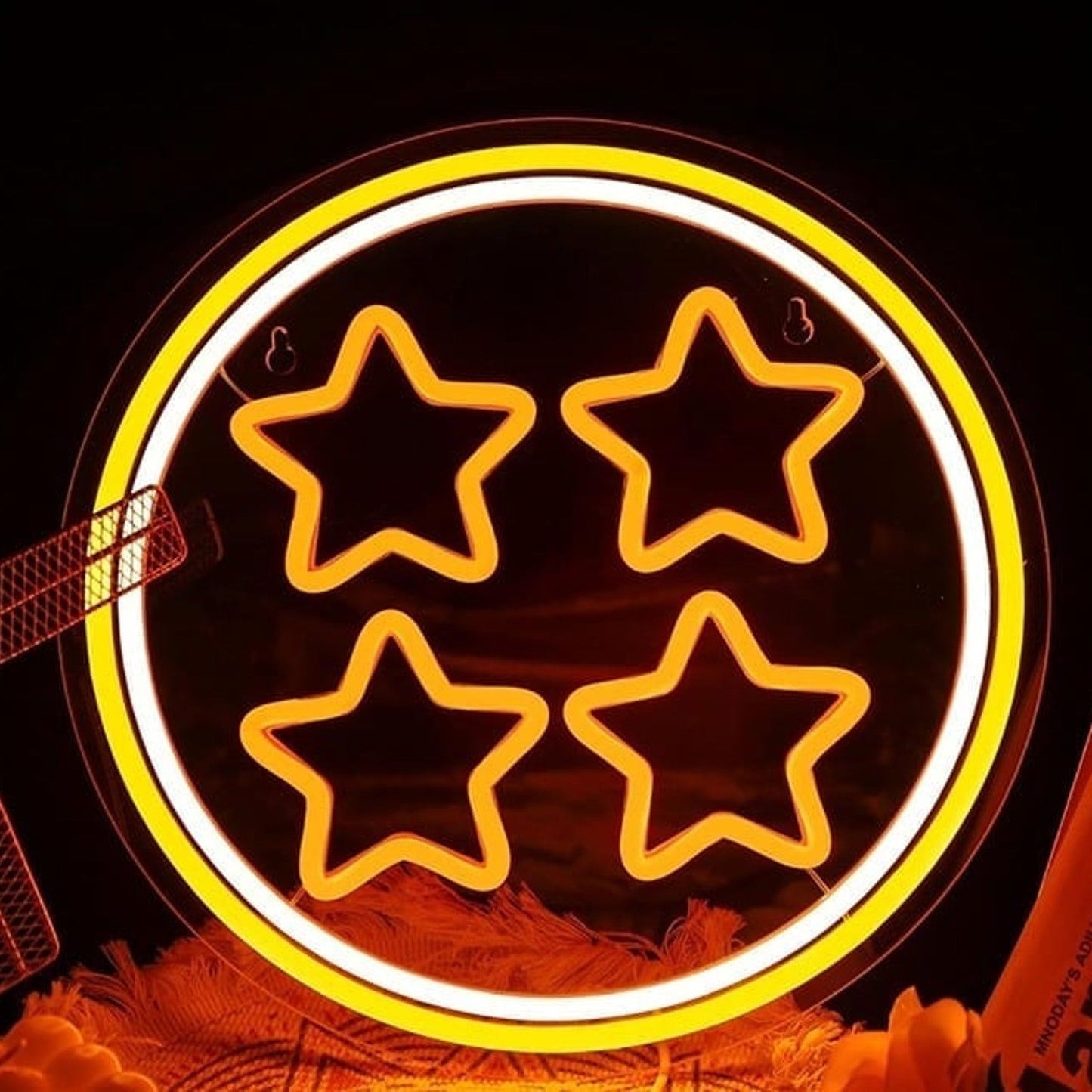 Vivid Bright 4 Star Dragon Ball LED night Light DBZ Room Wall Anime Decor