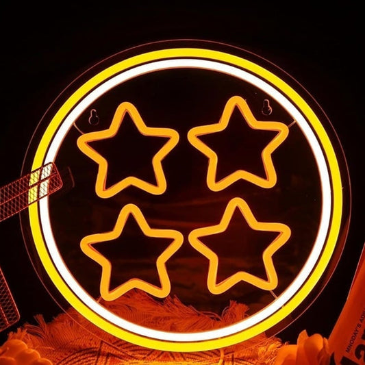 Vivid Bright 4 Star Dragon Ball LED night Light DBZ Room Wall Anime Decor