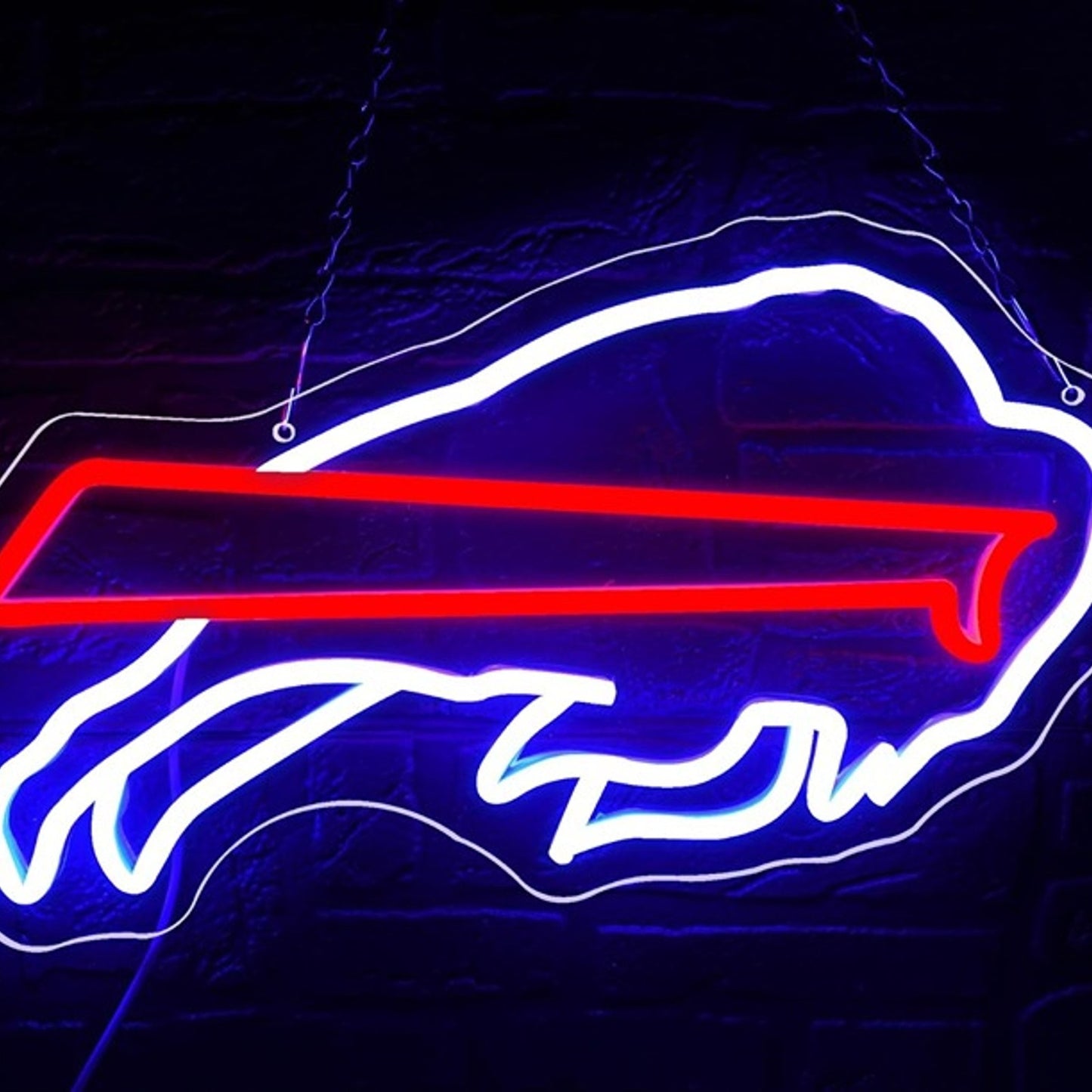 Vivid Bright Buffalo Bills LED Night Light NFL Football Sports Room Wall Decor