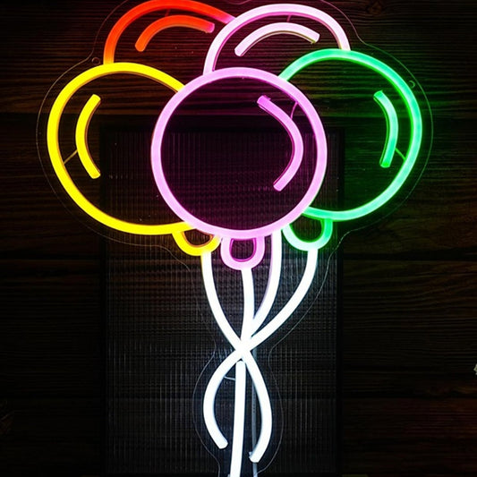 Fun Bright Colorful Balloons LED Night Light Room Wall Decorations