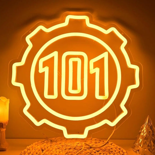Fun Bright Vault 101 Fallout LED Night Light Bethesda Game Room Wall Decoration