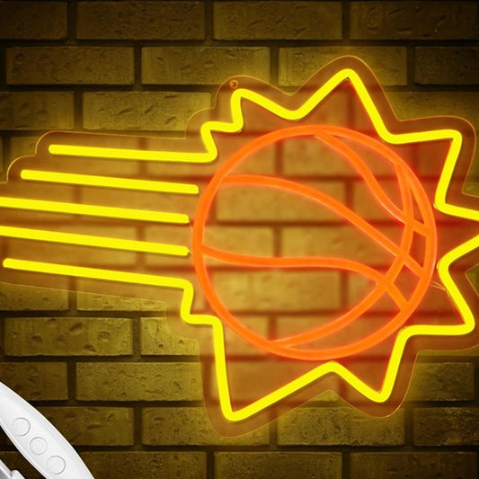 Vivid Bright Phoenix Sun Basketball LED Light NBA Sport Room Wall Decoration
