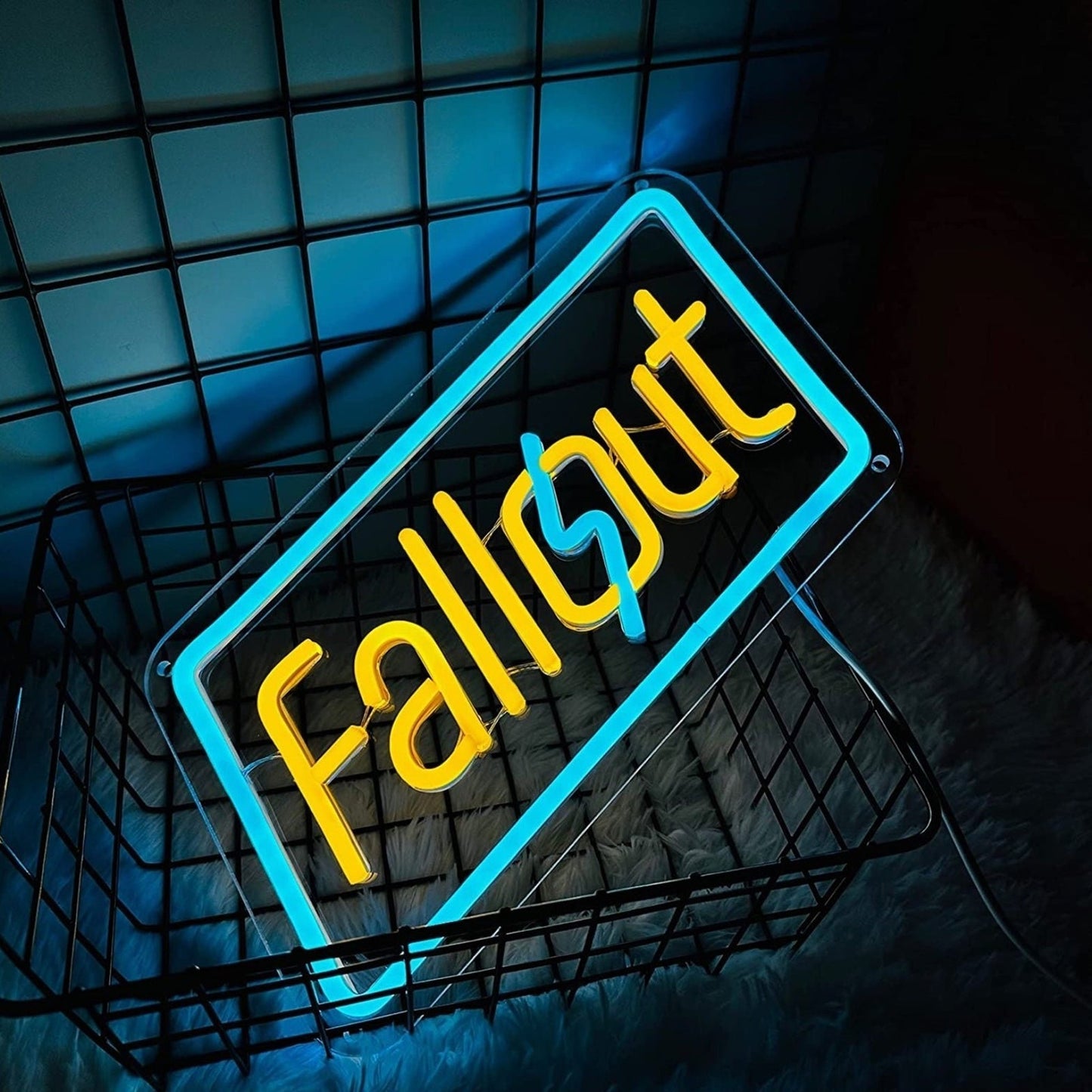 Bright Bethesda Fallout Video Game LED Night Light Sign Gamer Room Wall Decor 2