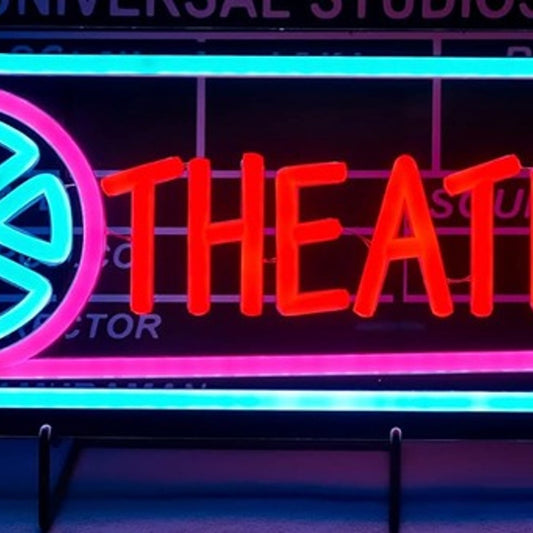 Vivid Bright Pink / Blue / Red “Theater” LED Night Light Movie Cinema Wall Decor