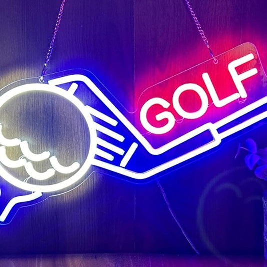 Fun Bright Blue Gold LED Night Light Room Wall Sport Decoration