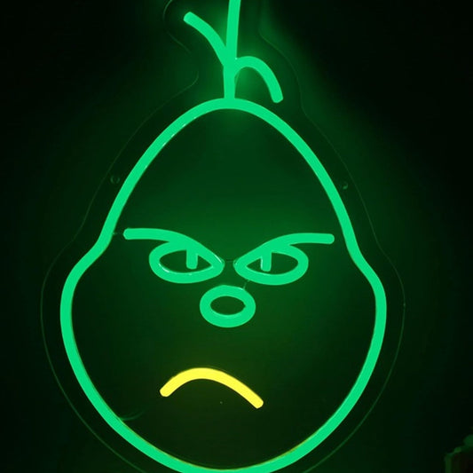 Fun Bright Green The Grinch LED Night Light Room Wall Decor