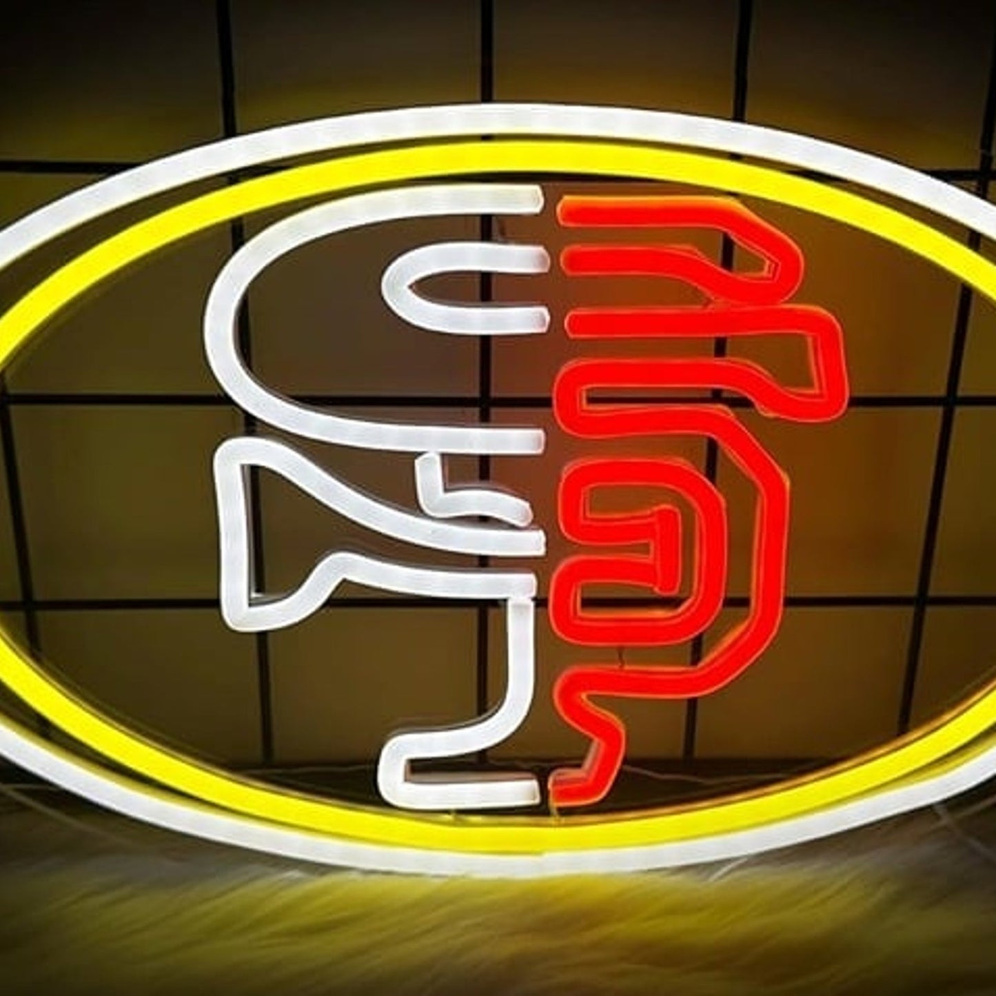 Vivid Bright San Francisco 49ers LED Light Football NFL Sport Room Wall Decor