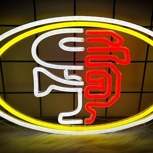 Vivid Bright San Francisco 49ers LED Light Football NFL Sport Room Wall Decor