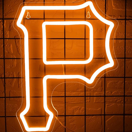 Vivid Bright Pittsburg Pirates LED Night Light MLB Baseball Sports Room