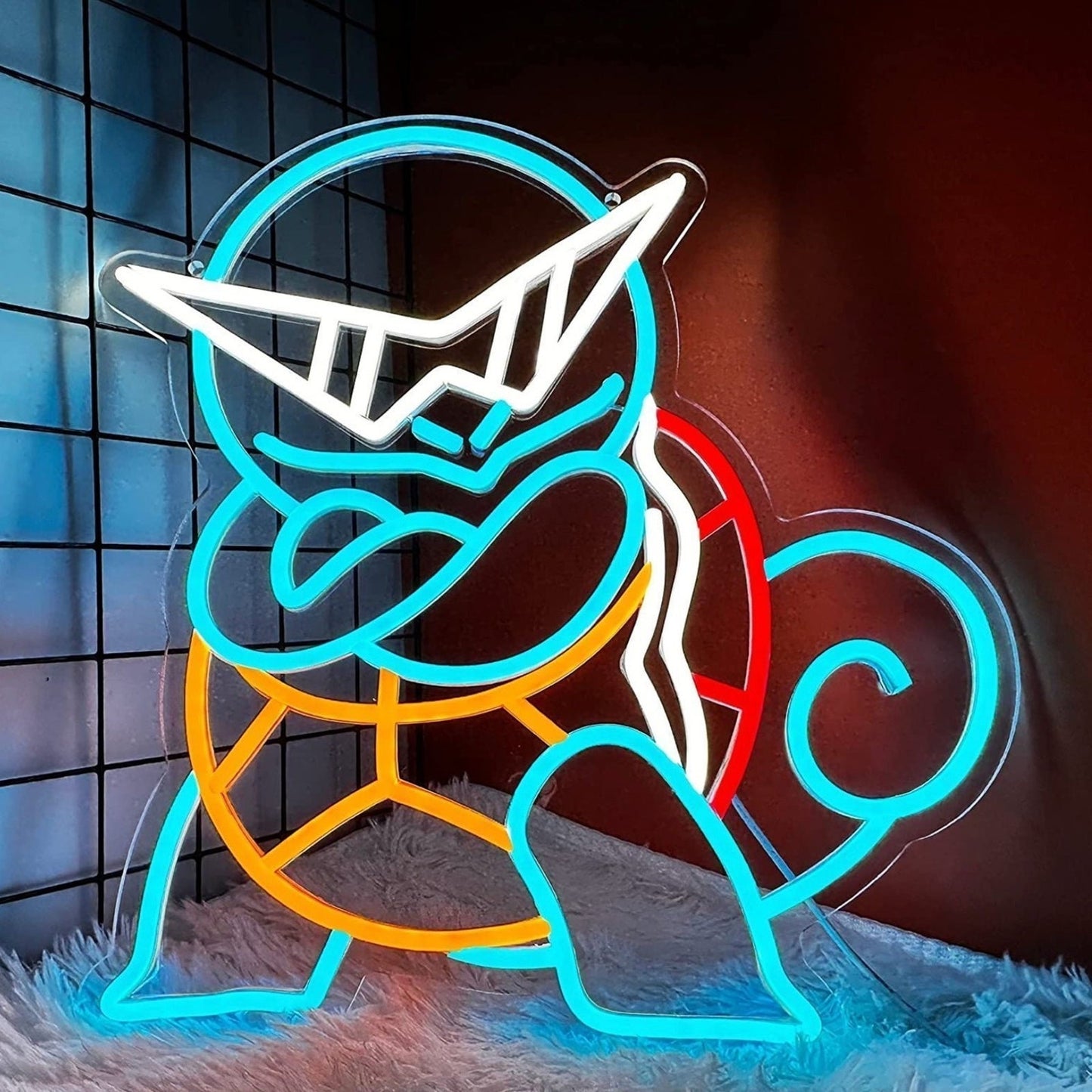 Fun Bright Cool Squirtle Pokemon LED Night Light Room Wall Decoration