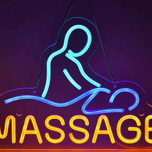 Vivid Bright “Massage” LED Light Salon Spa Business Wall Decoration