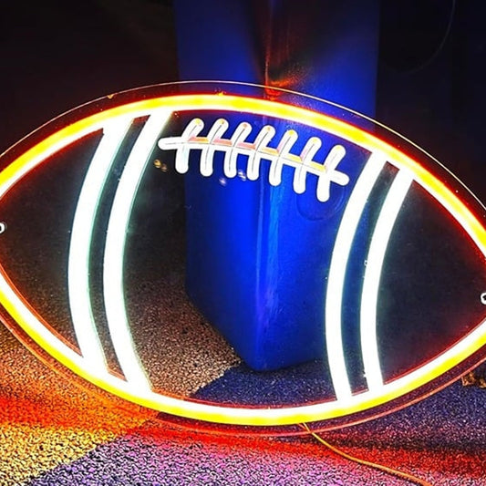 Fun Bright Super Bowl Football LED Night Light NFL Sport Room Wall Decoration