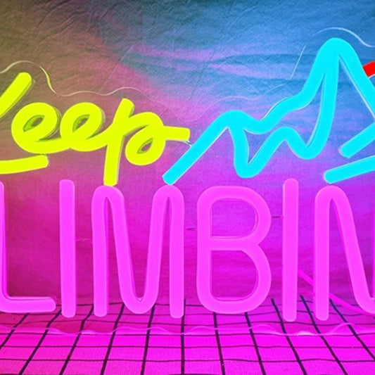Lovely Bright Colorful “Keep Climbing” LED Night Light Room Wall Decoration