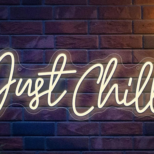 Lovely Warm Bright “Just Chill” LED Night Light Room Wall Decoration
