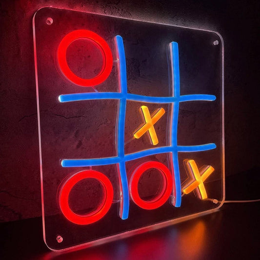 Fun Bright Tic Tac Toe LED Night Light Game Room Decoration