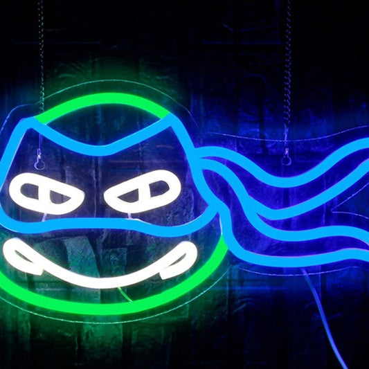 Fun Bright Blue Ninja Turtle Leonardo LED Night Light Room Wall Decoration