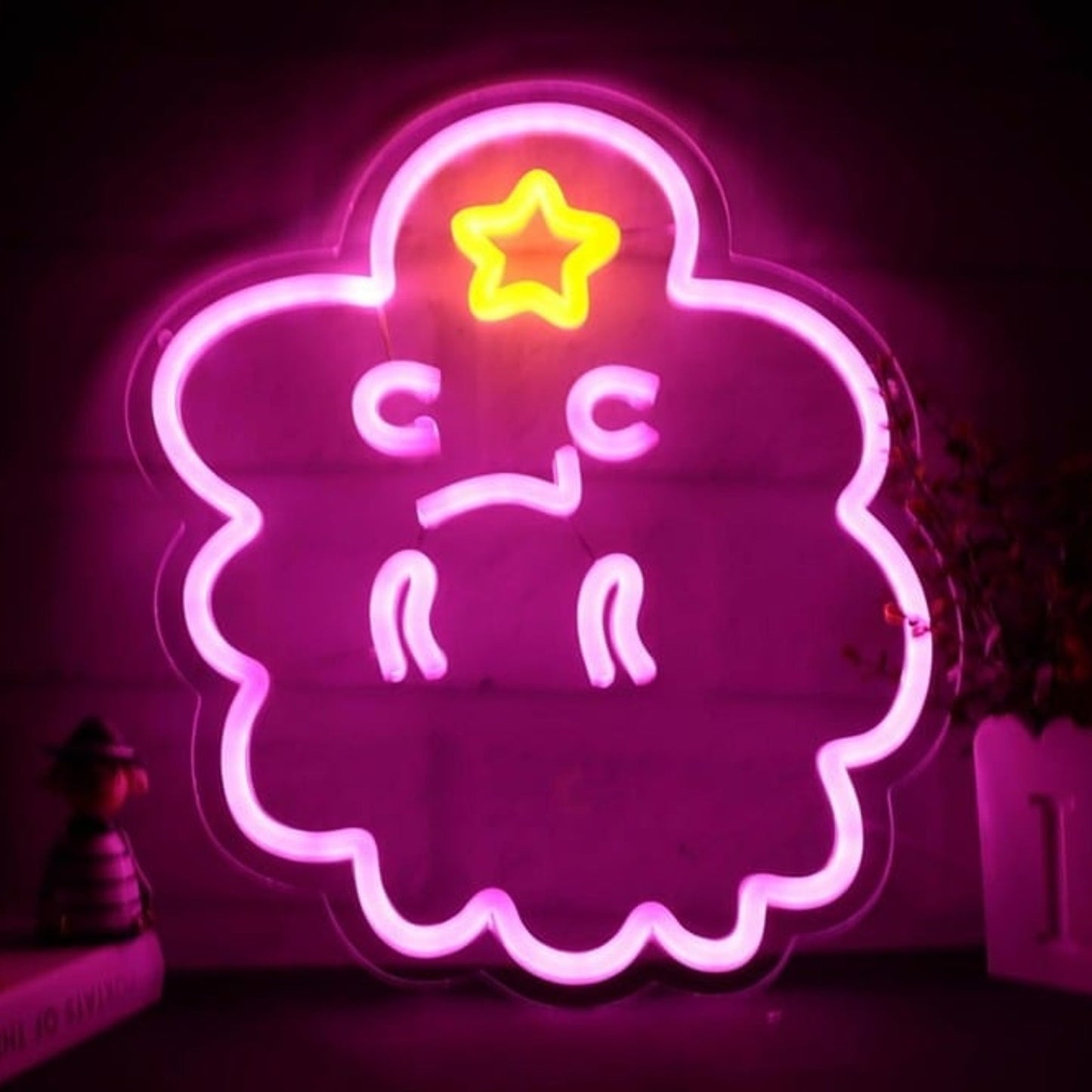 Fun Bright Pink Cloud Kid LED Night Light Room Wall Decoration