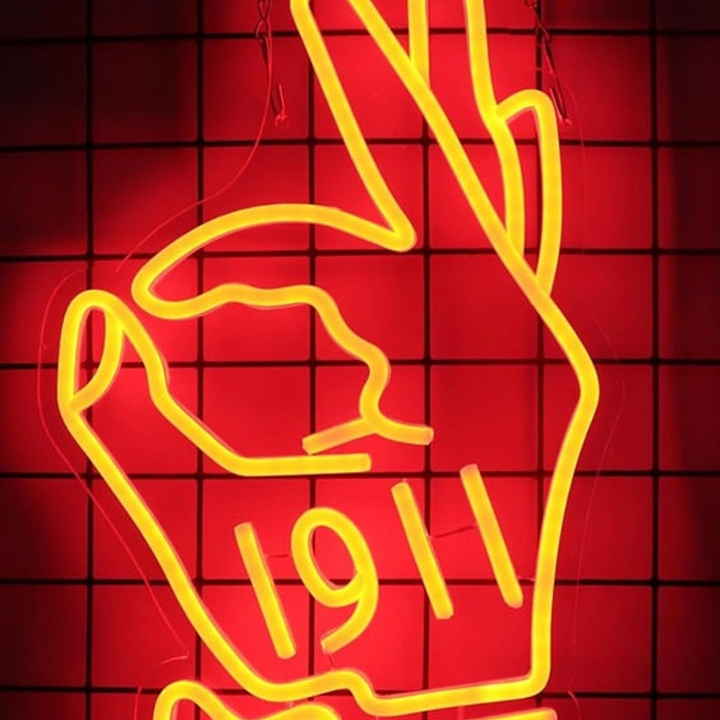 Lovely Bright Red Hand 1911 Kappa Alpha Psi Sorority LED Light Room Wall Decor