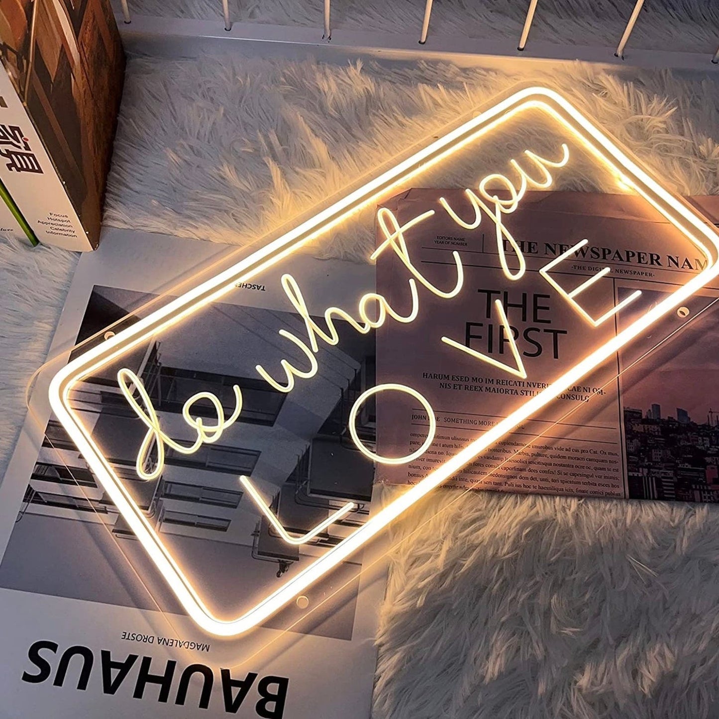 Adorable & Empowering “Do What You Love” LED Night Light Sign Room Wall Decorati