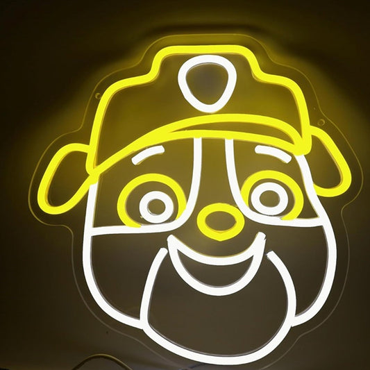 Lovely Bright Rubble Puppy Dog LED Night Light Paw Patrol Room Wall Decoration