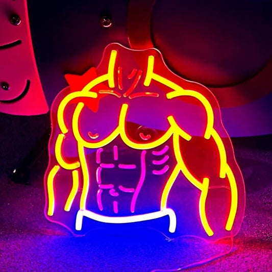 Vivid Bright Strong Muscle Man LED Night Light Exercise Fitness Gym Decor 2