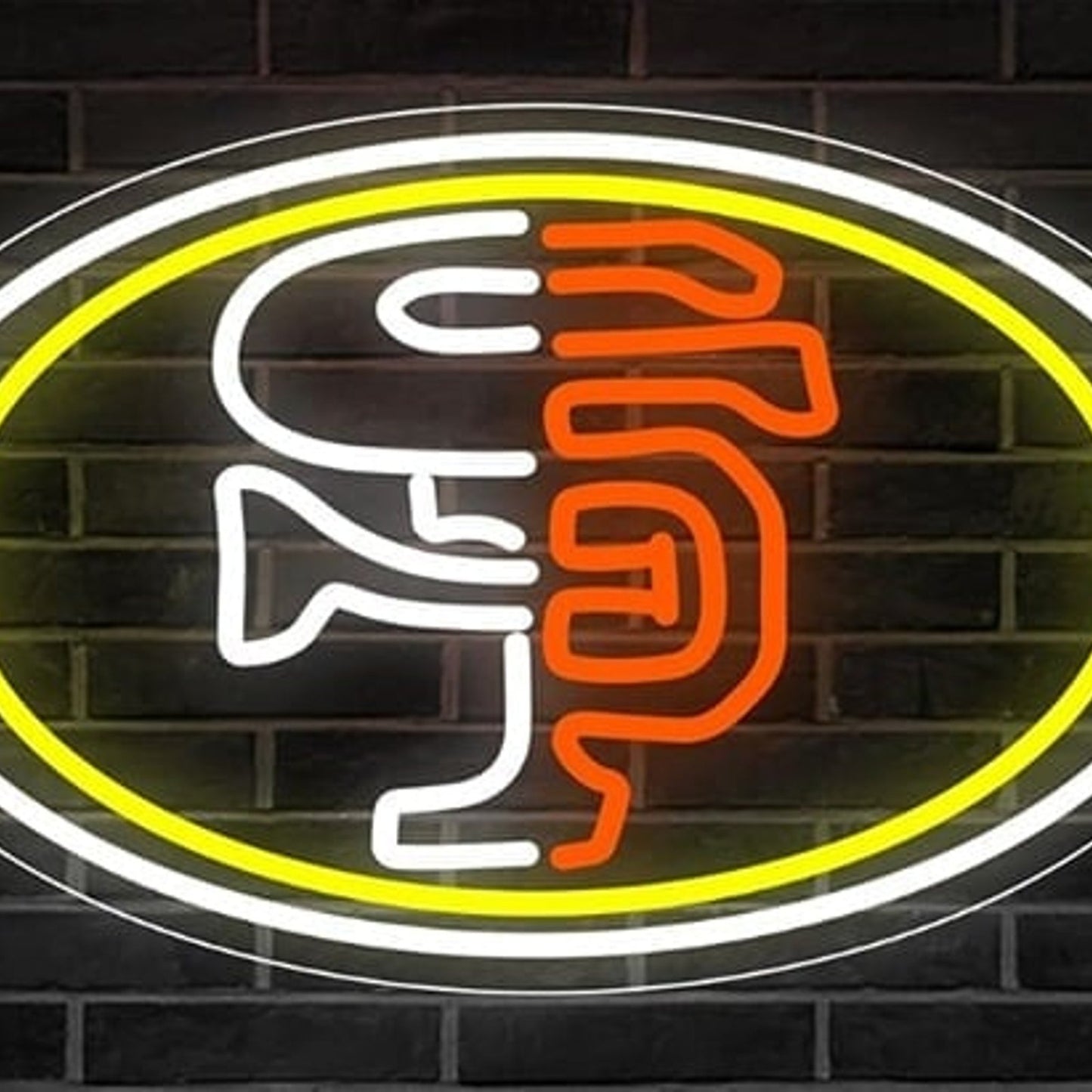 Vivid Bright San Francisco 49ers LED Light Football NFL Sport Room Wall Decor