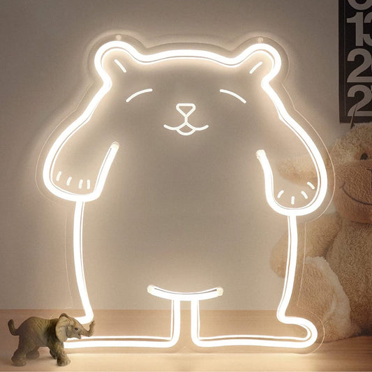 Super Adorable Bright & Cute Teddy Bear LED Night Light Room Wall Decor