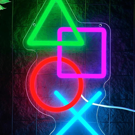 Fun Bright Colorful Playstation Vertical Zig Zag Night Light Game Room Decor