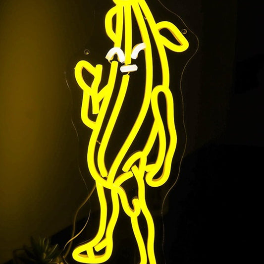 Fun Bright Yellow Fortnite Banana Man LED Night Light Room Wall Decoration