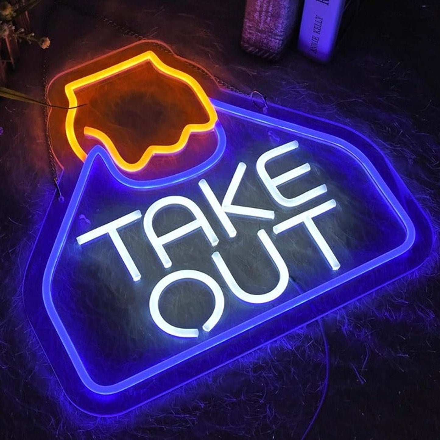 Vivid Bright Colorful Takeout Bathroom LED Light Store Shop Restaurant Sign