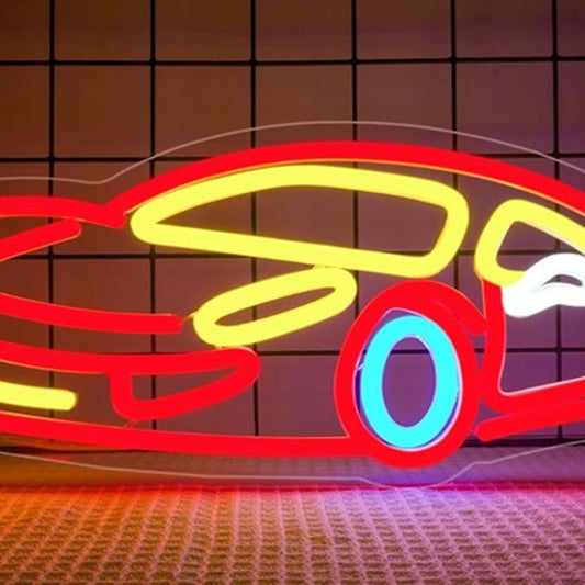 Fun Bright Red Sports Car LED Night Light Room Wall Decoration