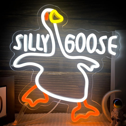Fun Bright “Silly Goose” Duck LED Night Light Room Wall Decoration