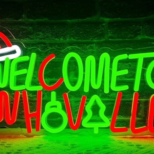Fun Festive Bright “Welcome to Whoville” LED Night Light Christmas Decoration