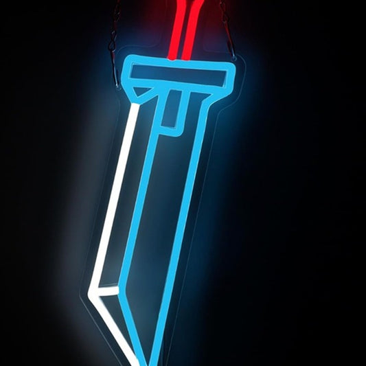 Bright Final Fantasy 7 Cloud Buster Sword LED Night Light Video Game Decor