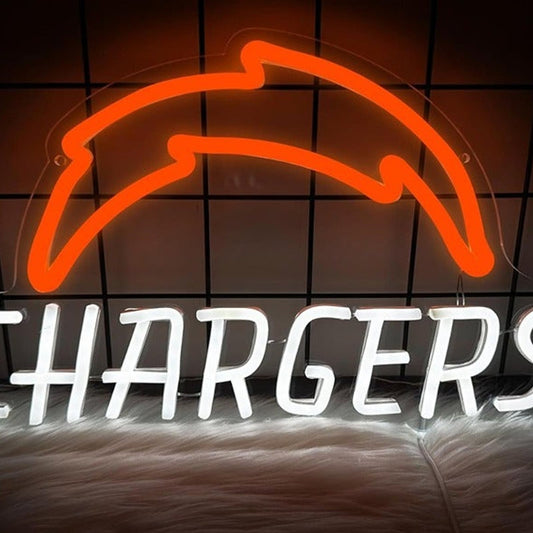 Vivid Bright Los Angeles Chargers LED Light Football NFL Sport Room Wall Decor