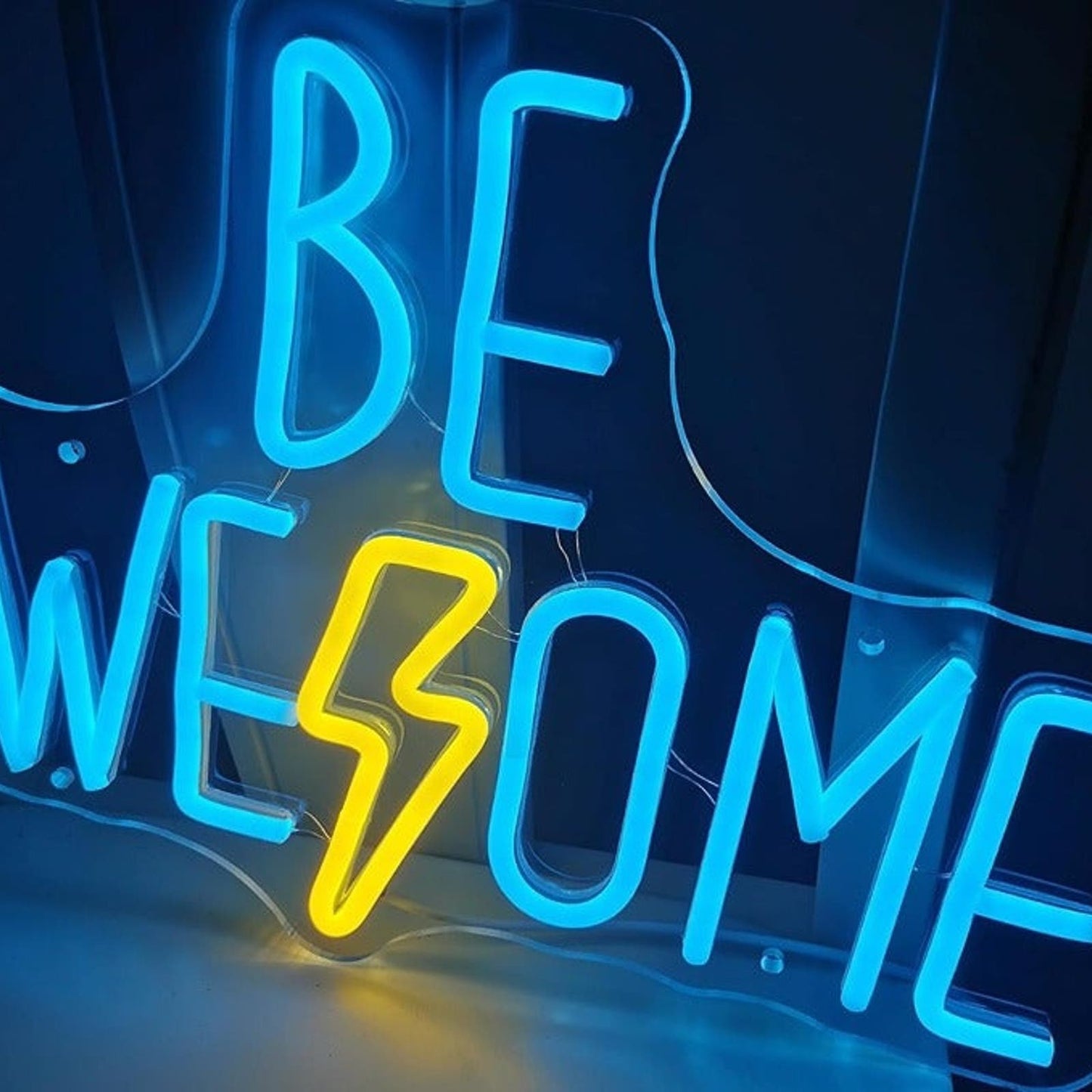 Cool Vivid Bright “Be Awesome” LED Night Light Room Wall Decoration