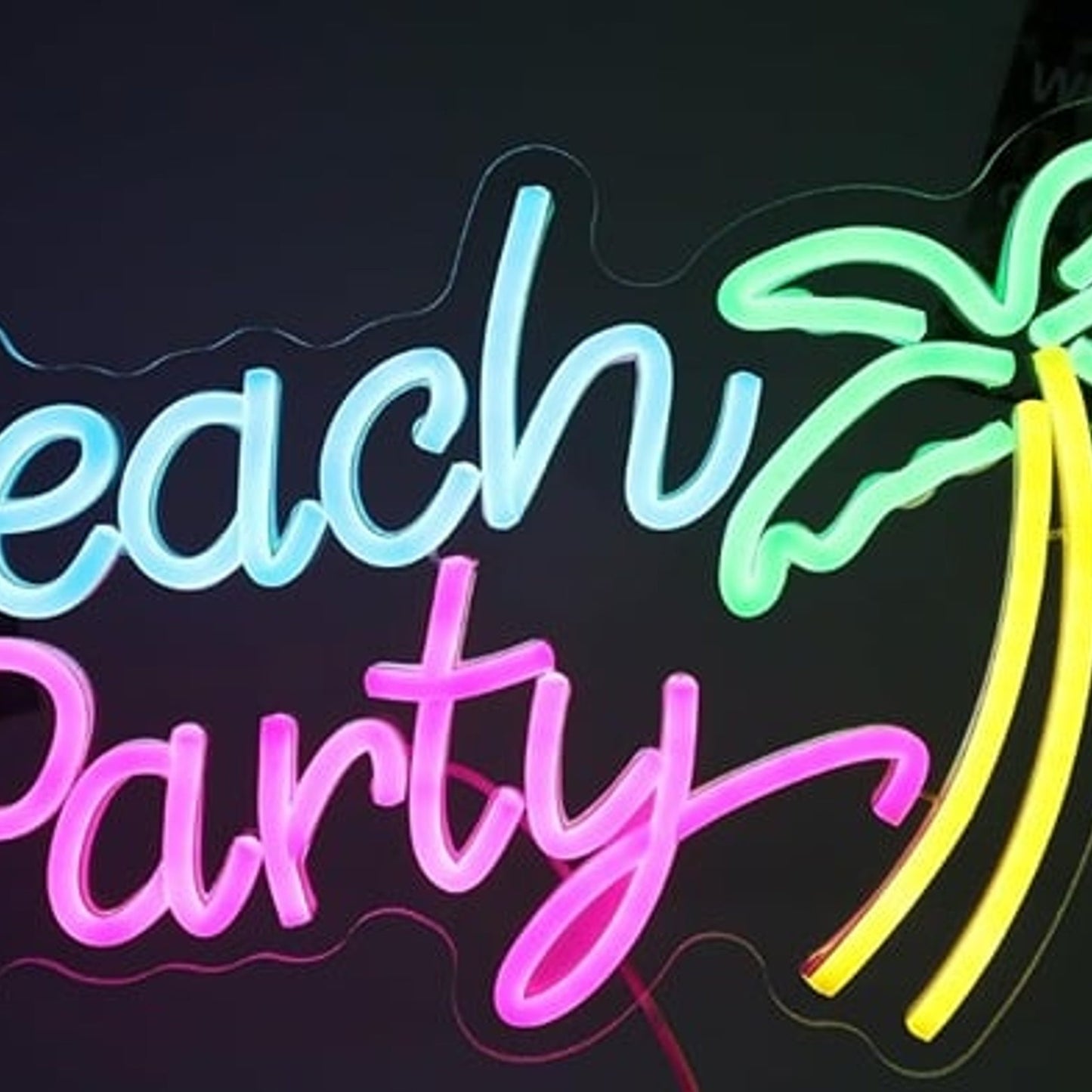 Fun Bright Colorful Tropical Palm Tree “Beach Party” LED Night Light Celebration