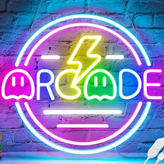 Vivid Bright Fun Colorful Arcade Ghost Lightning Bolt LED Night Light