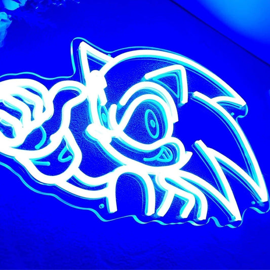 Fun Bright Blue Sonic the Hedgehog LED Night Light Gamer Game Room Decor 2