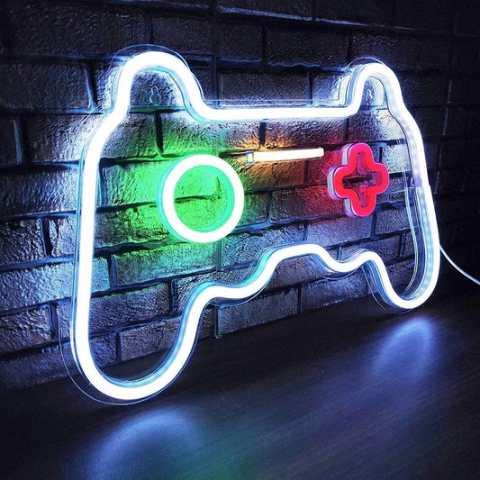Bright Ice White Fun Game Controller LED Light Gamer Decoration