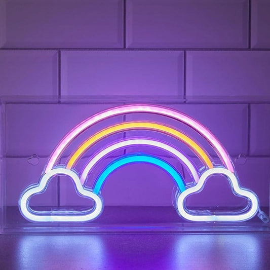 Fun Bright White Cloud Rainbow LED Night Light Box LED Night Light Room Wall Dec