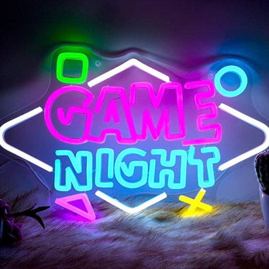 Fun Bright Vivid Colorful Game Night Room Wall Decoration