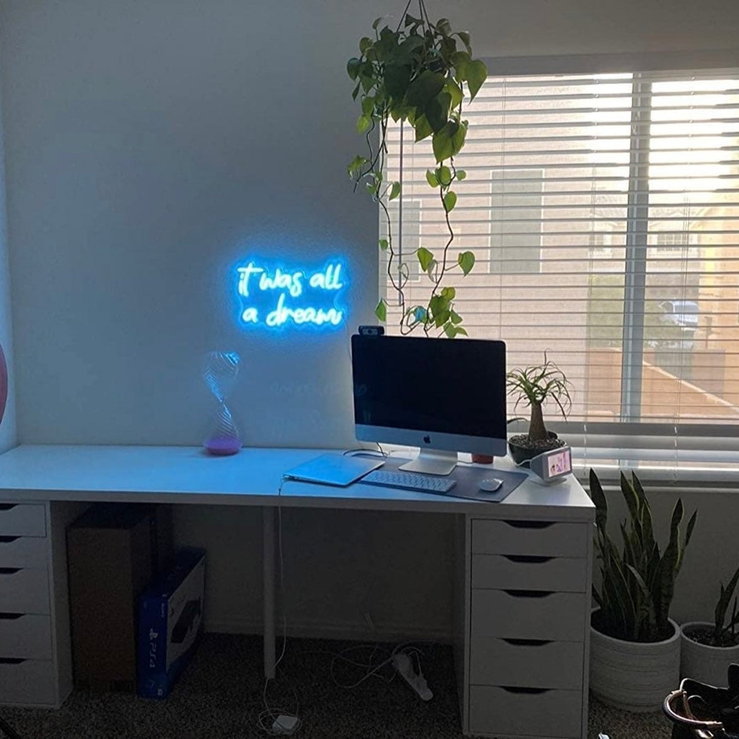 Bright “It Was All A Dream” Light Blue LED Light Decoration