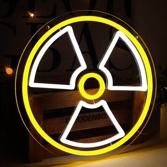 Vivid Bright Nuclear Radiation LED Night Light Sign Room Wall Decoration