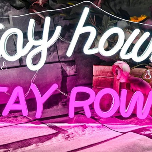 Fun Bright “Say Howdy Stay Rowdy” LED Night Light Room Wall Decoration
