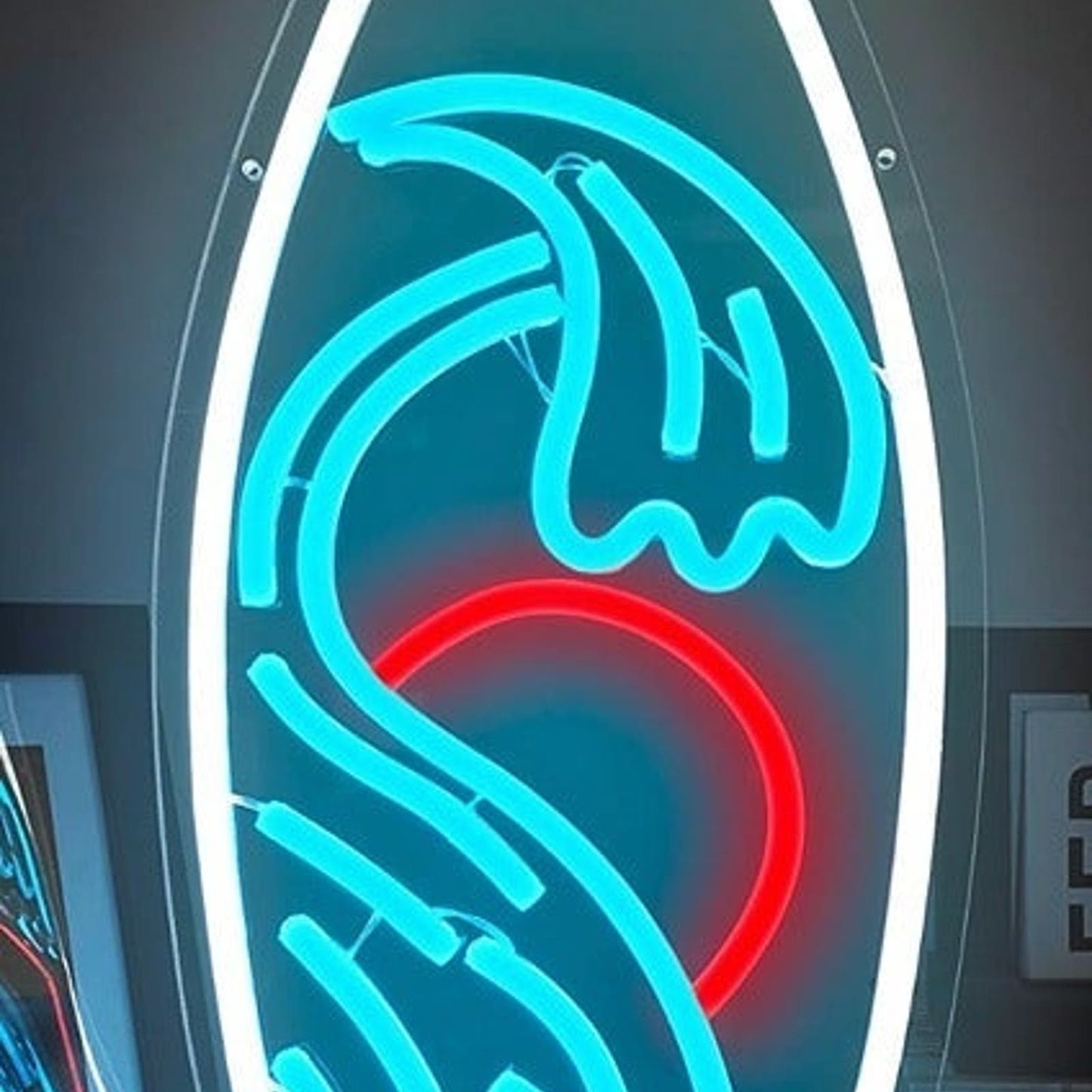 Fun Bright Ocean Wave Sunset Surfboard LED Night Light Room Wall Decor