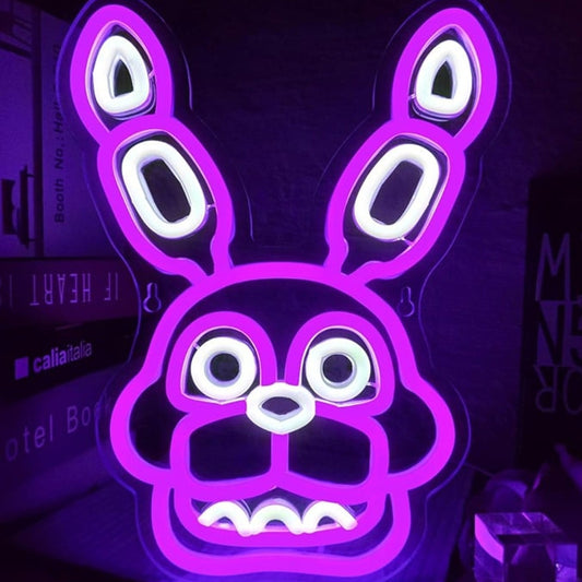 Purple Bonnie the Rabbit Five Nights at Freddy’s LED Light Game Room Decor