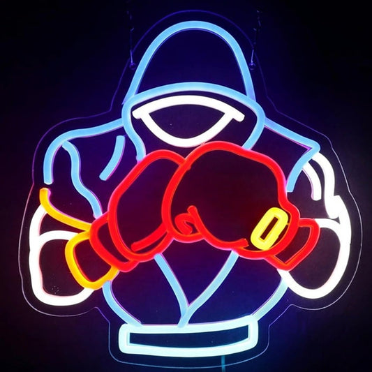 Vivid Bright Strong Boxing Man LED Night Light Room Wall Decoration