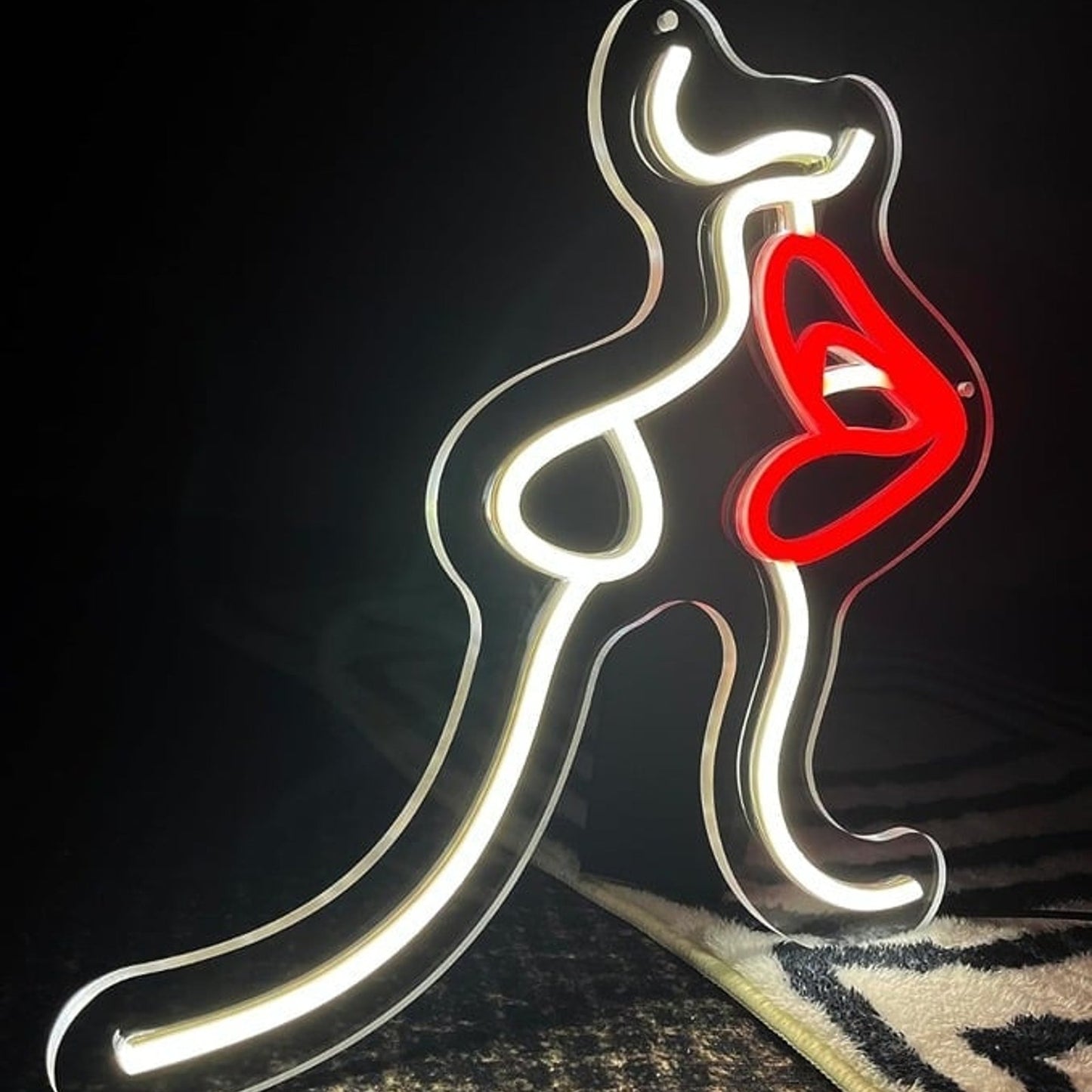 Romantic Bright Red Lipstick LED Night Light Rom WalL Decoration