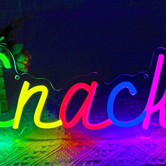 Fun Bright Rainbow “Snacks” LED Night Light Room Wall Decoration